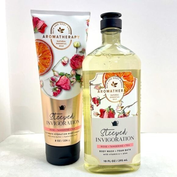 Bath & Body Works Other - Aromatherapy~Bath & Body Works~STEEPED INVIGORATION~ROSE TANGERINE TEA 2PC SET